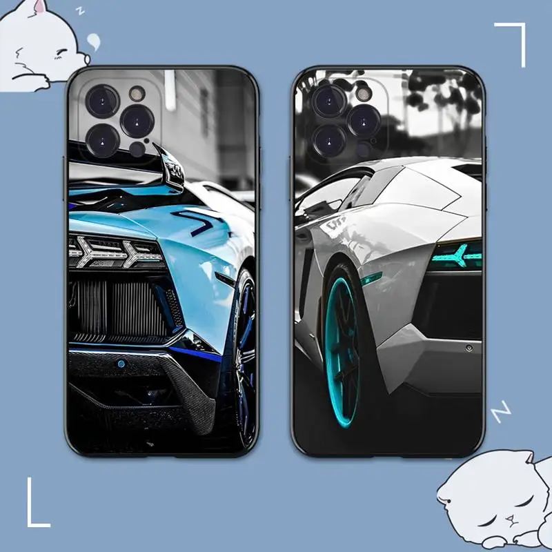 

L-Lambores SPORT CAR Phone Case For iPhone 8 7 6 6S Plus X SE 2020 XR XS 14 11 12 13 Mini Pro Max Mobile Case