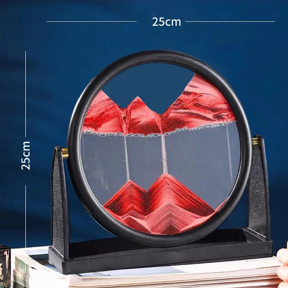 3D струящийся песочный живопись художественные песочные часы вращающееся