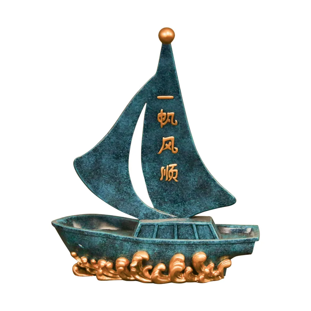 

Decoration Cabinet Home Ornaments Sailing Creatively Model Crafts Living Room Furnishing Collectable Present Desktop