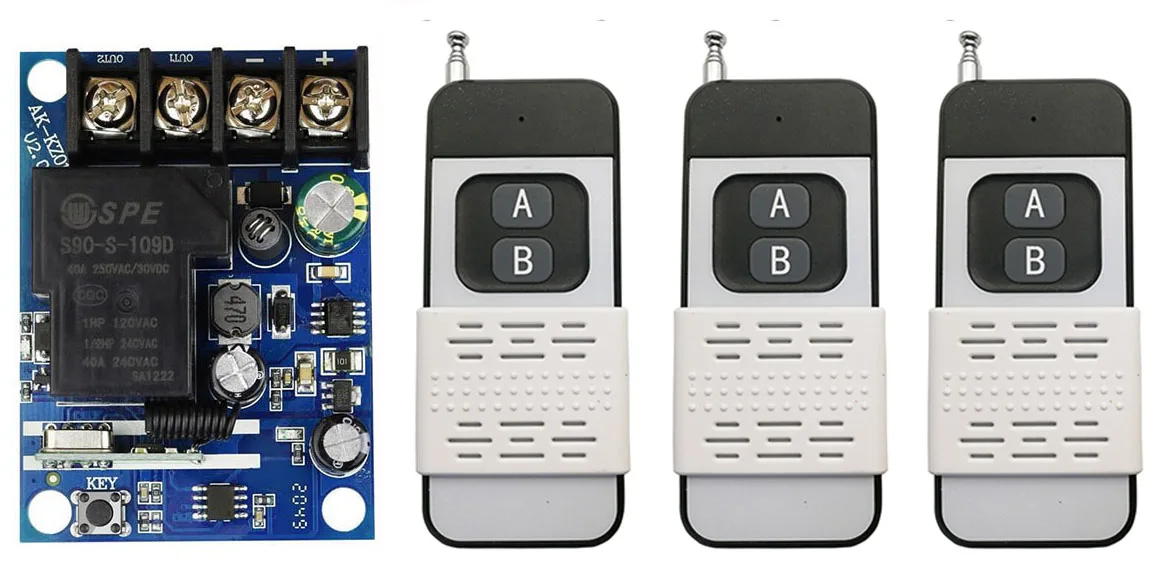 DIY беспроводной 433 МГц универсальный пульт дистанционного управления DC 12 В 24 48 30а