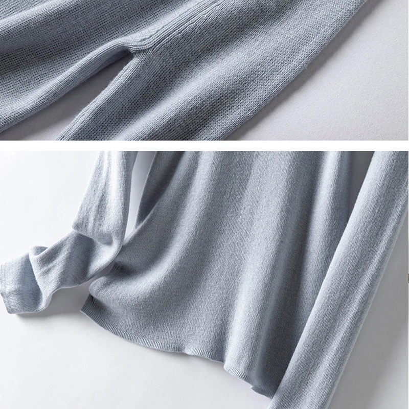 Женская трикотажная рубашка из смеси шерсти простая многоцветная Водолазка