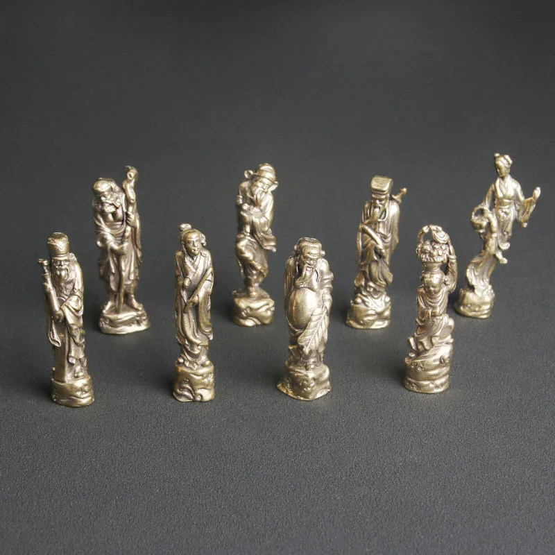 

Antique Brass Eight Immortals Crossing The Sea Desktop Decoration Antique Miscellaneous Bronze Statue Bronze