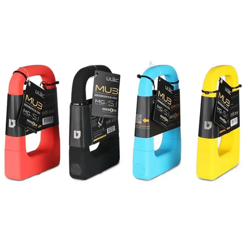

ULAC Silicone U-shaped Lock Bicycle Lock Universal Aluminum Lock Waterproof Anti-collision LK-MU3 Cycling Supplies