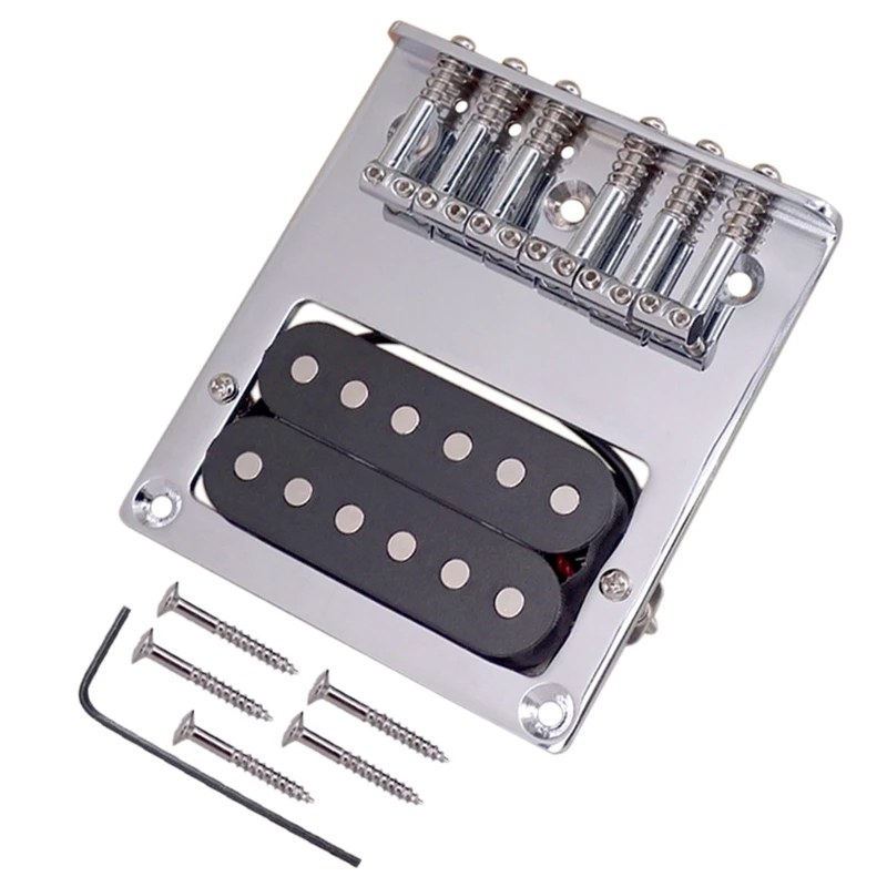 

L Shape Saddle 6 String TL Electric Guitar Bridge With Black Humbucker Pickups Guitar Accessories