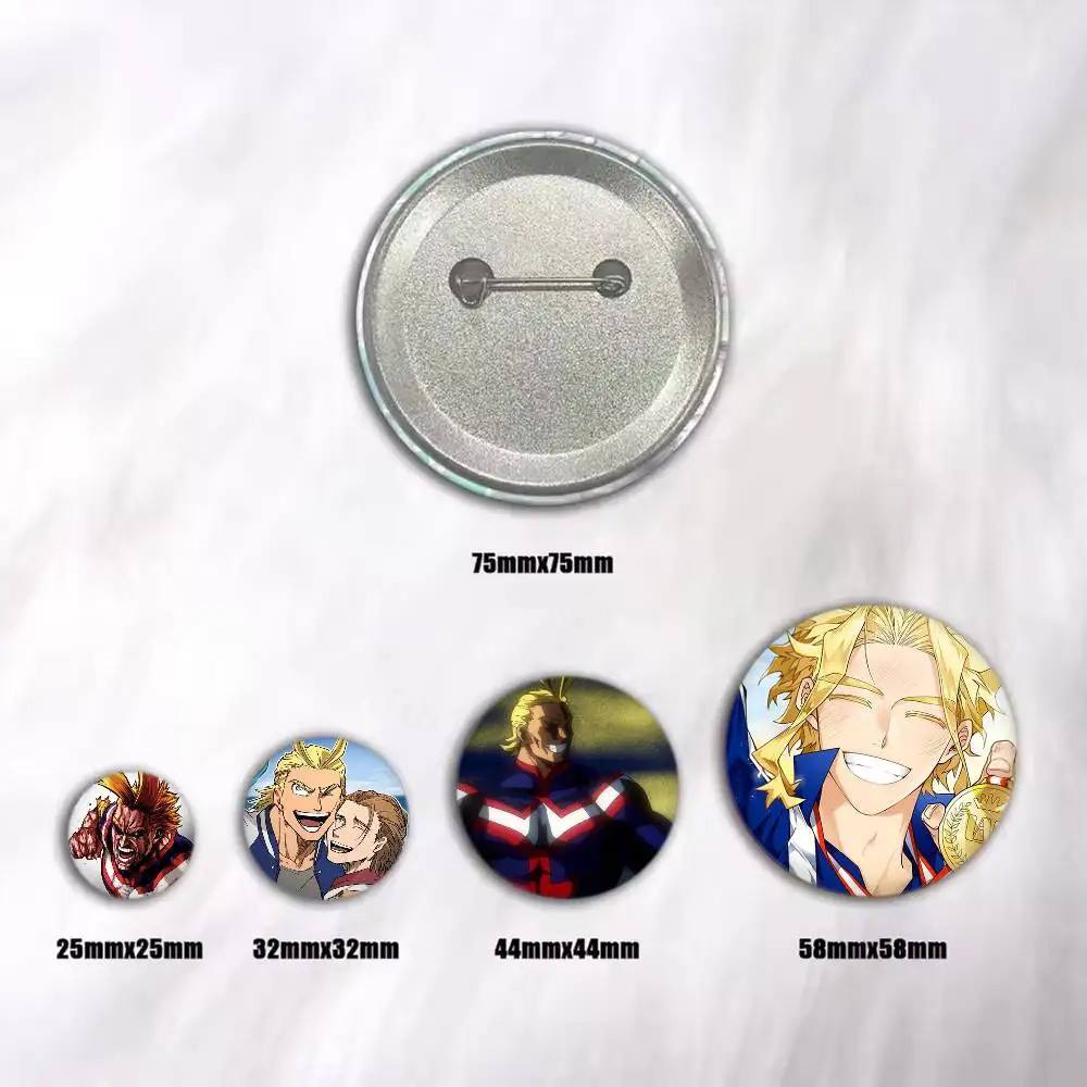 Фото Броши A-All M-Might T-Toshinori Y-Yagi-AMTY, мультяшные значки, аксессуары для рюкзаков и головных уборов, подарок для друга №3