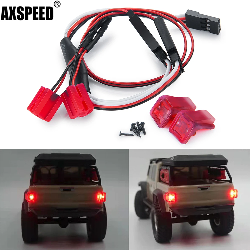 

Задсветильник светодиодный фонарь AXSPEED, Автомобильный задний фонарь, задний фонарь для 1/24 Axial SCX24 AXI00005, обновленные детали для радиоуправляемого гусеничного автомобиля