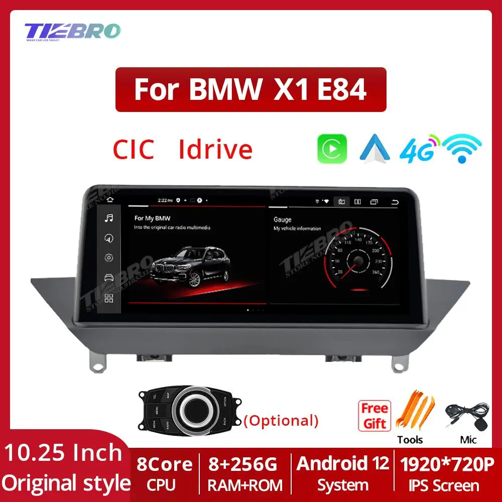 

TIEBRO 10.25inch 1920*720P For BMW X1 E84 CIC iDrive 2010-2015 Android12 Car Radio Carplay Android Auto Stereo Multimedia Player