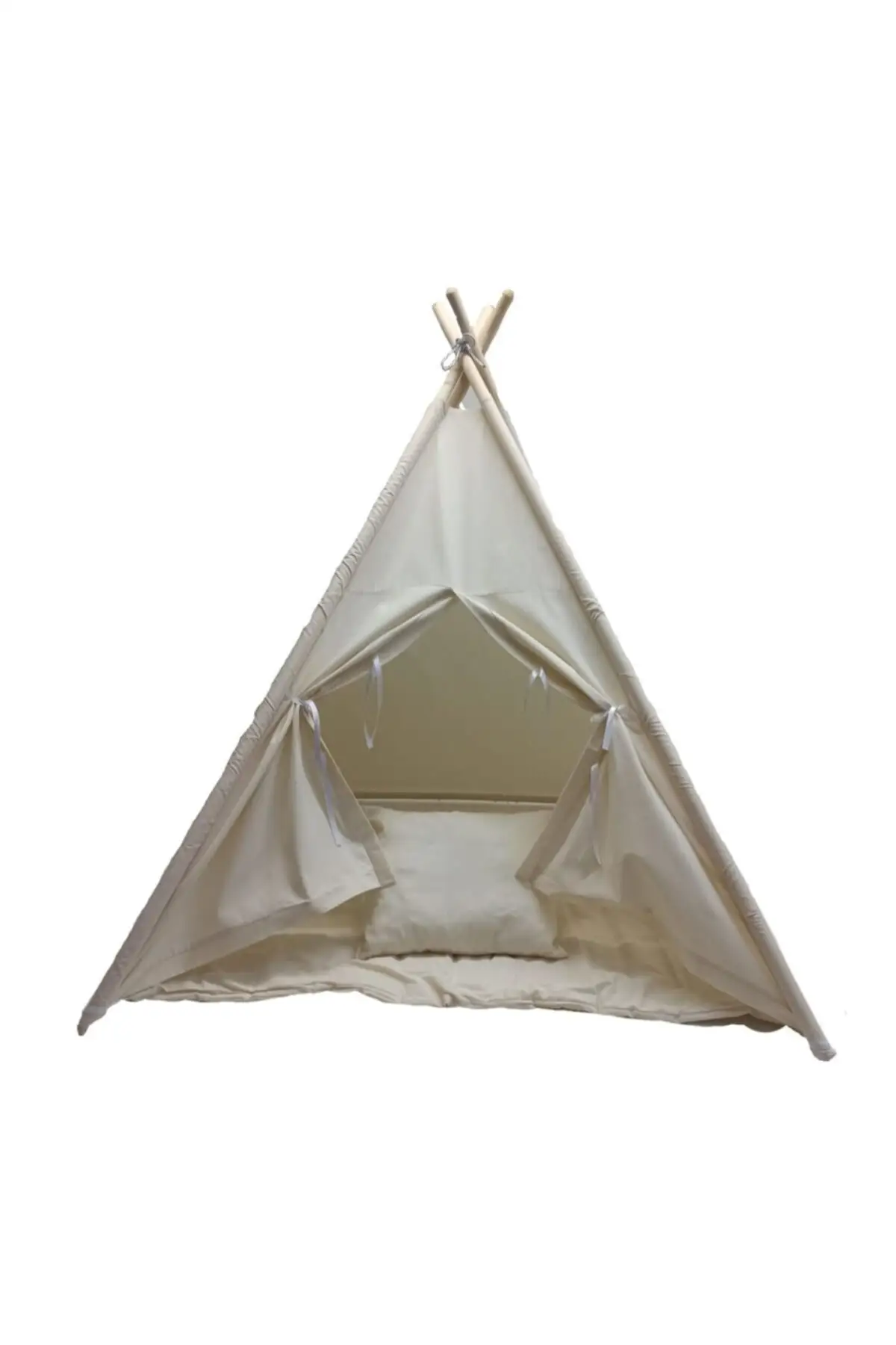 Детская игровая палатка рыболовного домика кремового цвета |