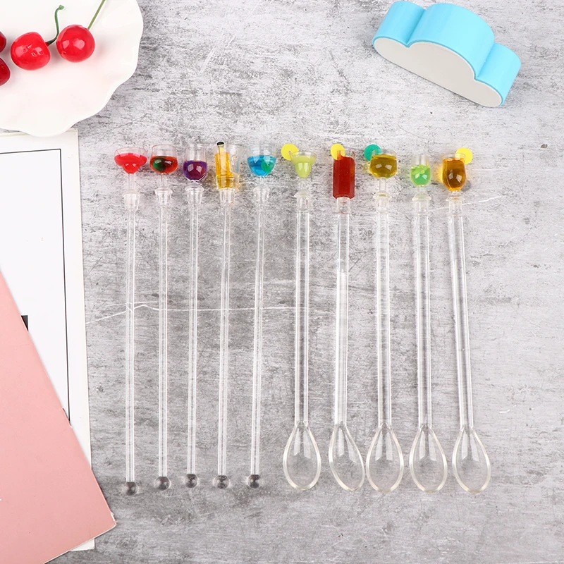 Cocktail Stirrer Drink Mixing Stick Set Acrylic Cocktail Mix