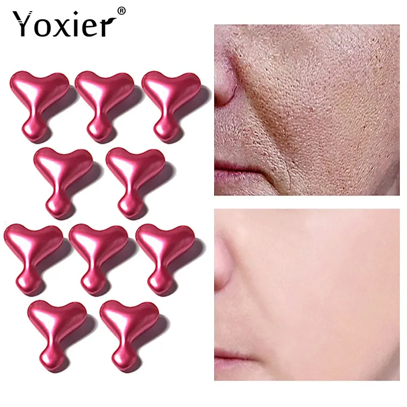 

Face Serum Ampoule Capsule Moisturizing Lock Water Anti-Wrinkle Anti-Aging Oil Control Firming Shrink Pores Skin Care 10Pcs