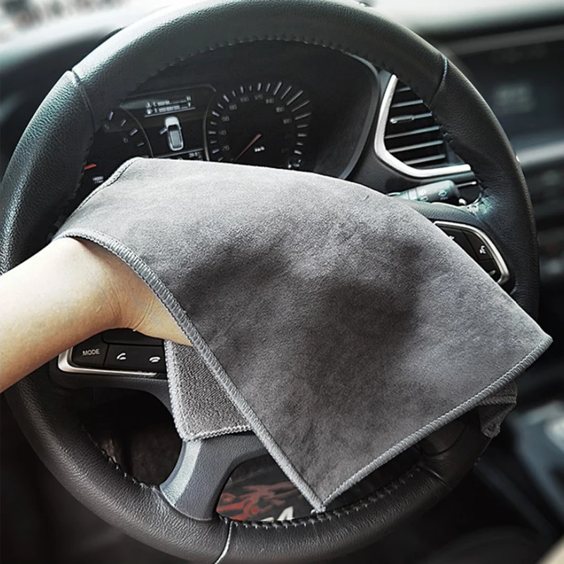 

Suede Microfiber Absorb water wipe rag Auto Wash Towel Car Cleaning Drying Cloth Hemming Car Care Cloth Detailing Car Wash Towel