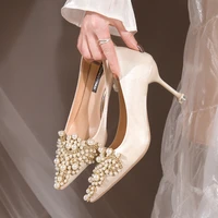women wedding shoes fashion womans party high heels bridal dress bridesmaid shoes 6cm 8cm thin heel banquet womens fashion shoes