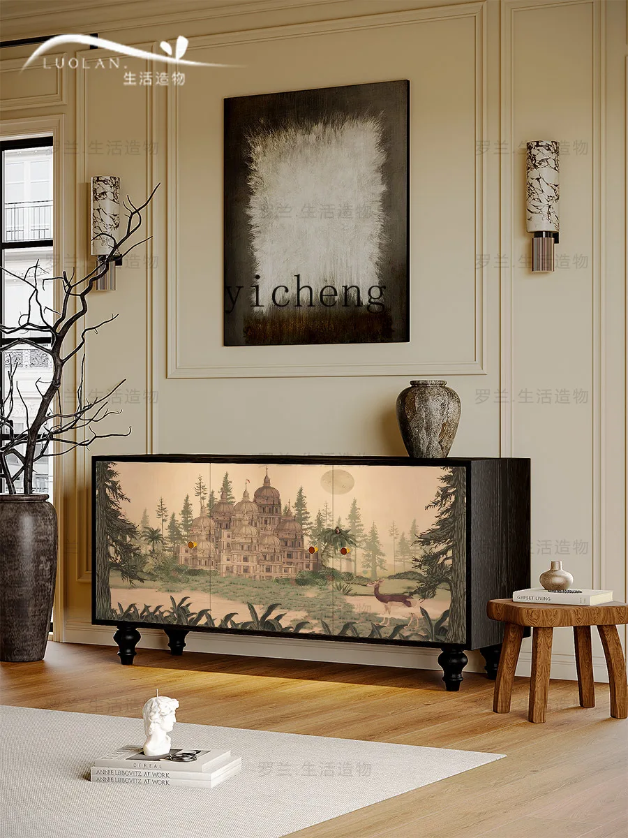 Домашний шкаф ZK средней древесины из массива дерева шкаф-сервант для гостиной и