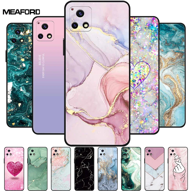 ДЛЯ Vivo Y52S чехол Y52 V2057A мраморные мягкие силиконовые чехлы из ТПУ для телефона Vivo Y72 5G задние Чехлы оболочка бампер Funda Vivo Y52 Y72
