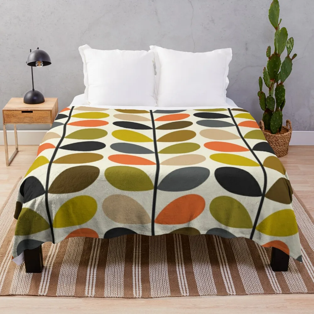 

orla kiely colorful multi stem flowers,kiely pattern,orla kiely designThrow Blanket Blanket Wool Crochet Blankets