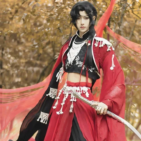 Китайский сериал TGCF Tian Guan Ci Fu Xie Lian Hua Cheng Косплей Костюм Loulan Cos Платье Hanfu Полный