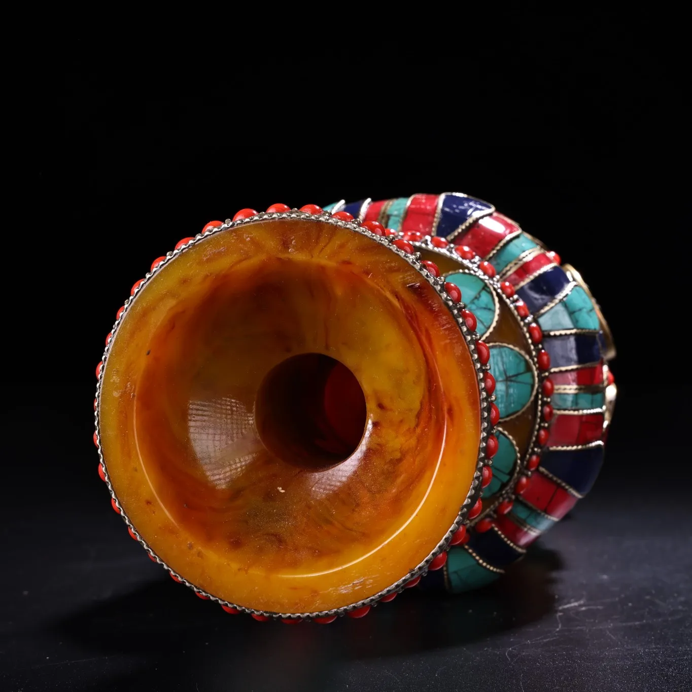 13-дюймовая коллекция тибетского храма старый пчелиный воск мозаика драгоценный