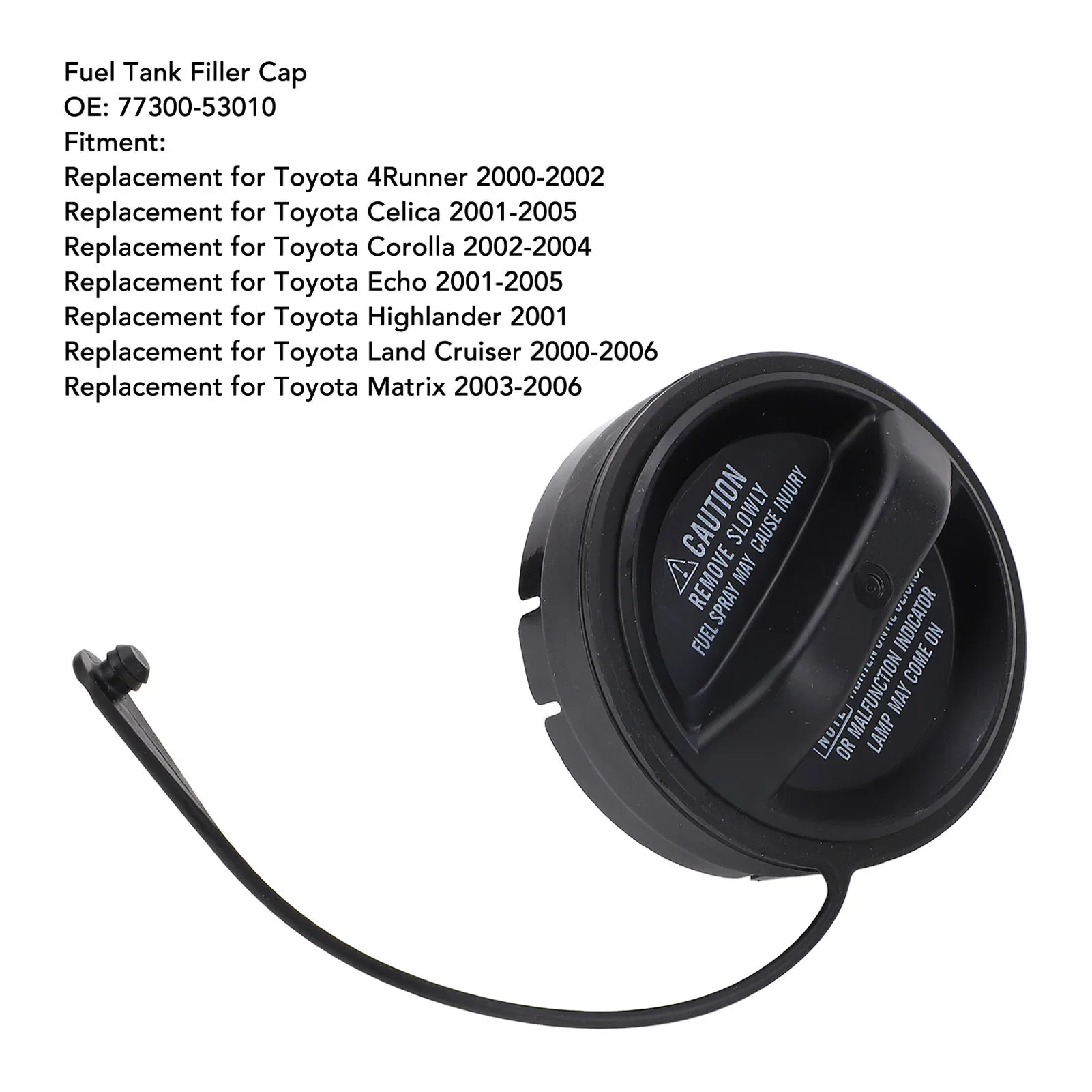 Черная замена крышки бензобака 77300 ‑ 53010 для Toyota 4 runner Corolla Highlander