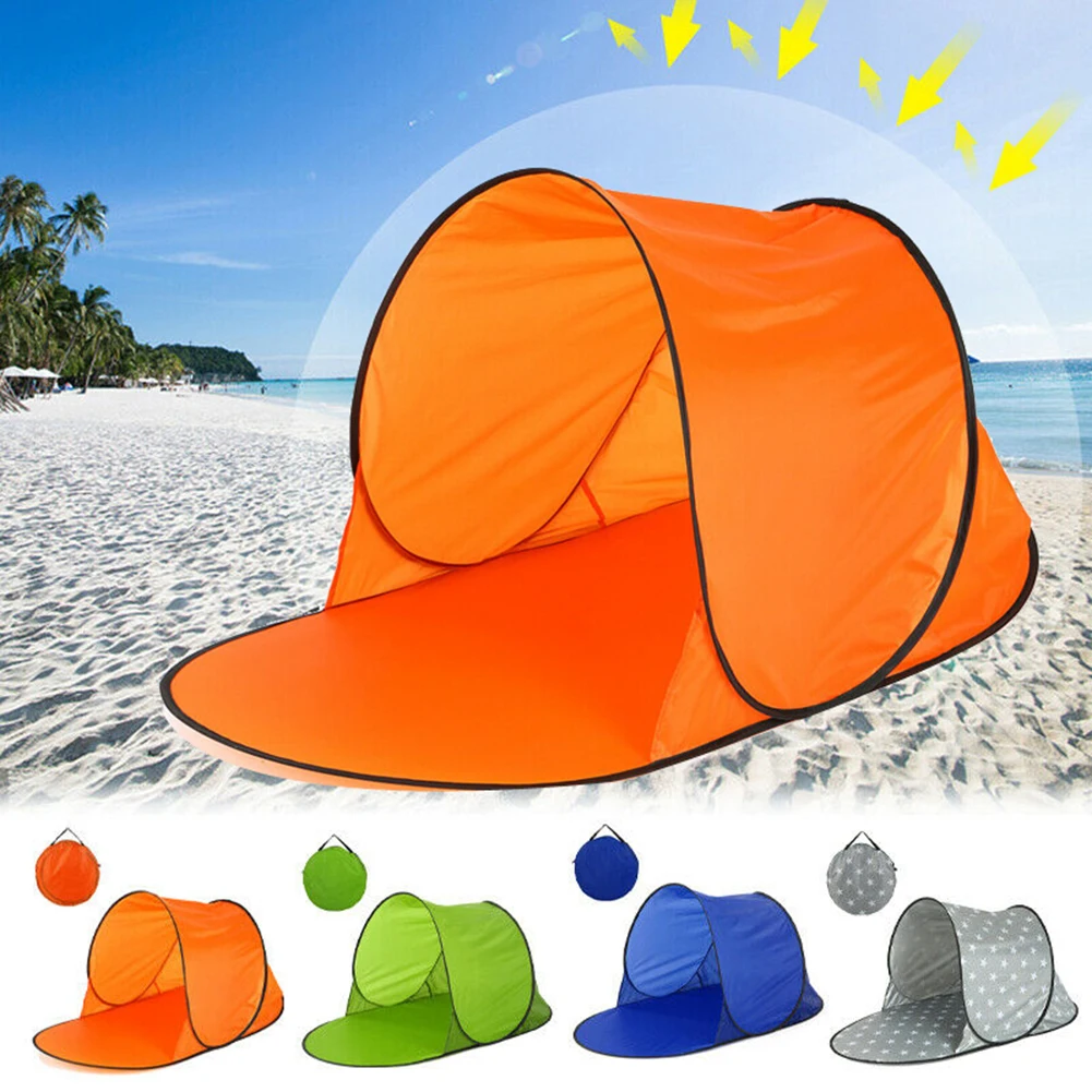 

Folding Instant Beach Tent Sunscreen Shield Tent 180T Polyester With PA Coating Sun Shade Canopy Shelter For Fishing/picnic