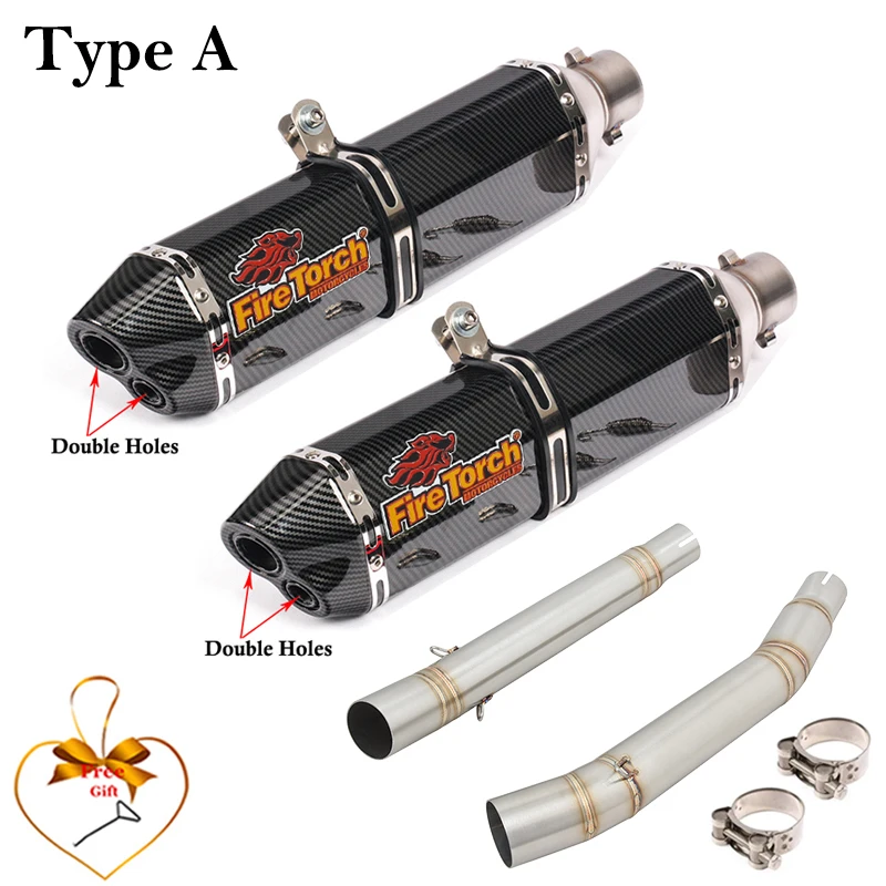 Для Suzuki Hayabusa GSX1300R GSXR1300 2008-2017 мотоциклетная выхлопная труба среднего звена, глушитель для побега, подключение глушителя, без DB Killer