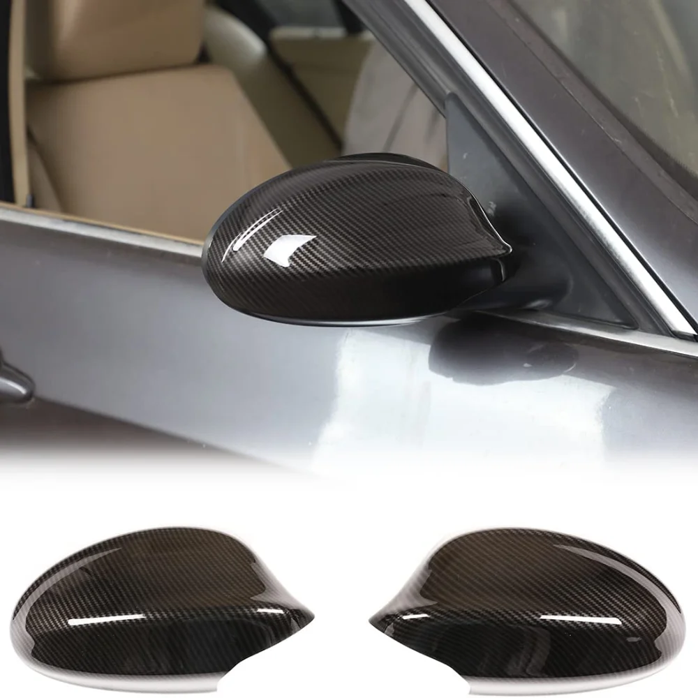 

Rear View Mirror Cover for BMW E81 E82 E87 E90 E92 Replacement Car Cap Shell Mirror Covers Black For BMW 1 3 Series Accessories