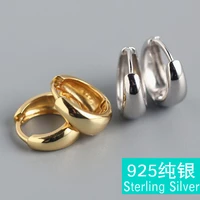 s925 sterling silver earrings metal wide curved ins simple earrings european and american style fashion exquisite jewelry gift