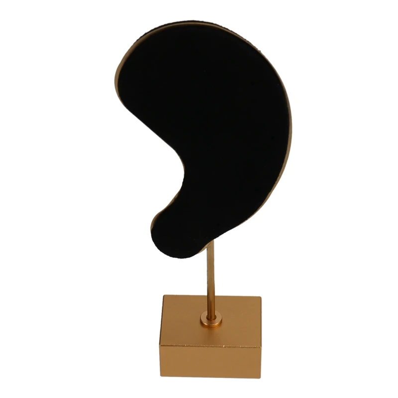 Fashion Earring Display Stand Microfiber Earring Holder Ear-Shaped Ear Clip Stud Jewelry Display Organizer Stand