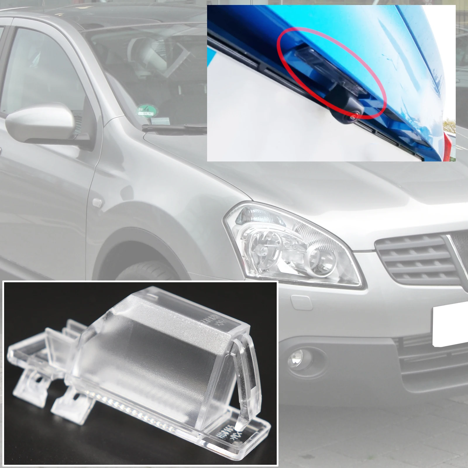 

For Nissan Patrol Y62 Kicks P15 Bluebird Almera Teana J31 Qashqai J10 J11 Car Parking Rear View Camera Bracket Case Plate Stand