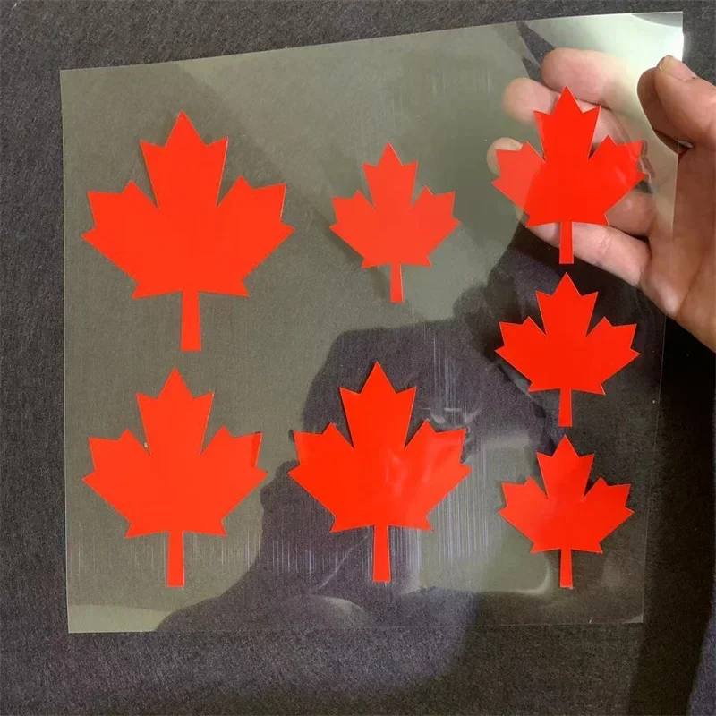 

7 шт./набор, автомобильные наклейки с Кленовым листом