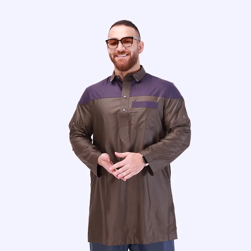 Muslim Shirt Men Clothing Abaya Musulmane Homme Kaftan Leisure Jubba Thobe Looser Dress Dubai Saudi Arabia Pakistan Islamic Robe