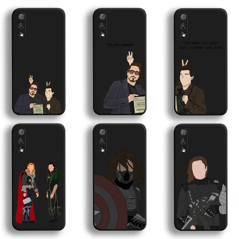 

Marvel Hero Stark Iron man Winter Soldier Bucky Barnes Phone Case For Huawei Honor 30 20 10 9 8 8x 8c v30 Lite view 7A pro