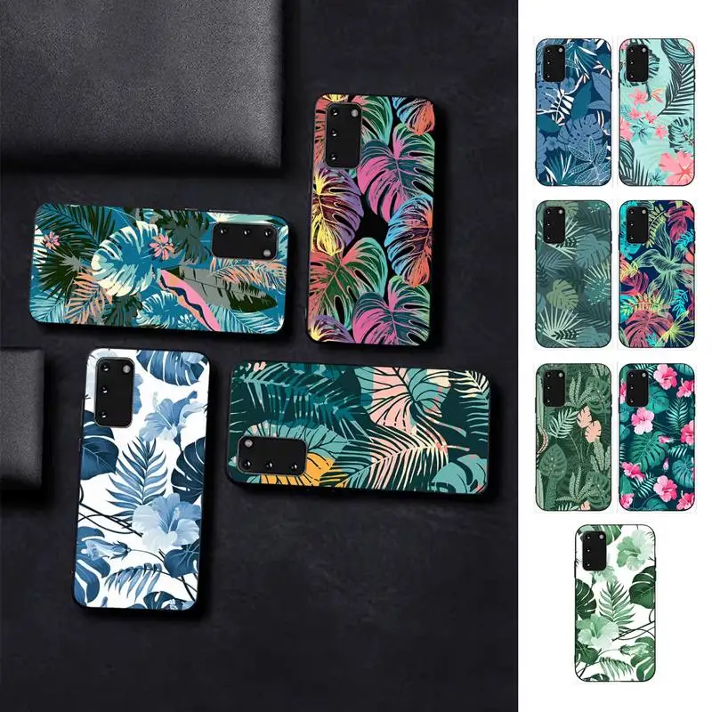 

Palm tree Leaves Plant Flower Phone Case for Samsung S10 21 20 9 8 plus lite S20 UlTRA 7edge