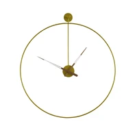minimalist round kitchen watch big size gold black modern wall clock battery operated metal ofertas con envio gratis home decor