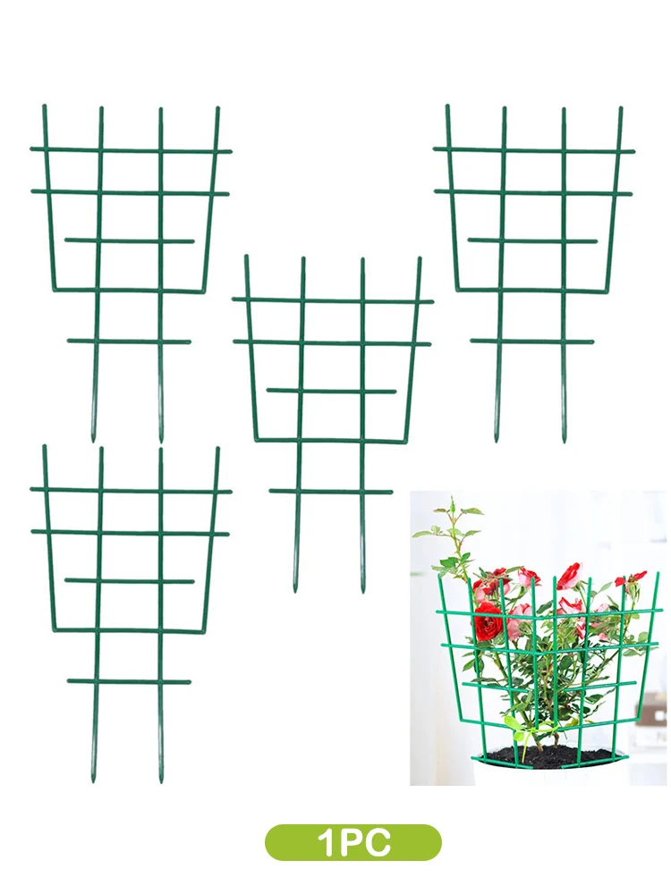

1pc Insert Stand DIY Plastic Plant Support For Garden Vines Fastener Frame Pot Bracket Shelf Climbing Flowers Vine 19x30cm