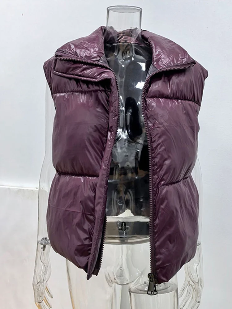 Повседневный бордовый красный женский жилет модный теплый отложной воротник на