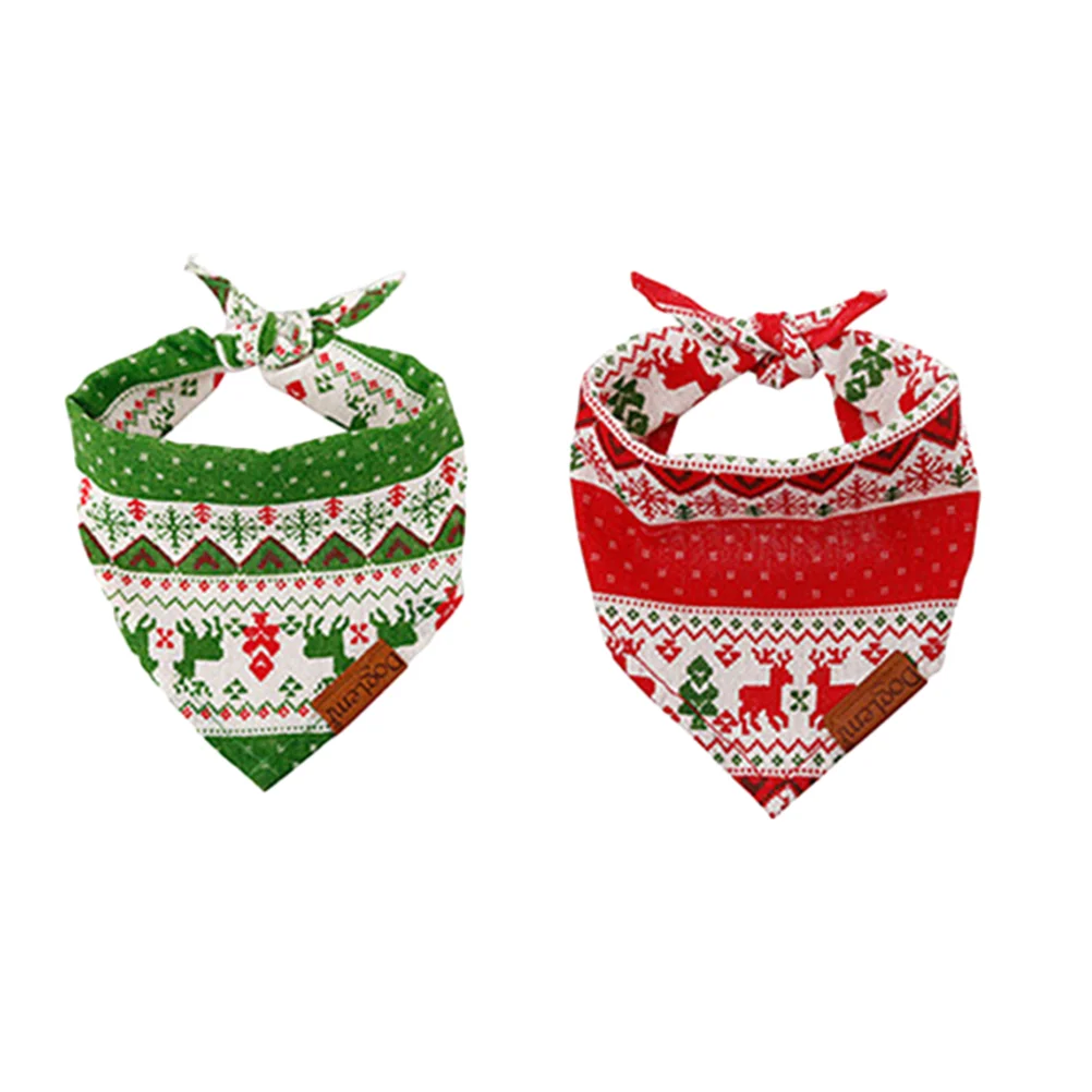 

Christmas Bandana Dog Dogs Cat Pet Triangle Clothes Scarfbandanas Costume Collar Birthday Boy Outfit