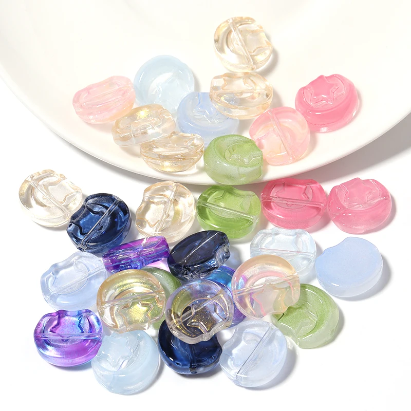 Набор бусин Lingsai лэмпворк неправильной формы из 30 цветных стеклянных для