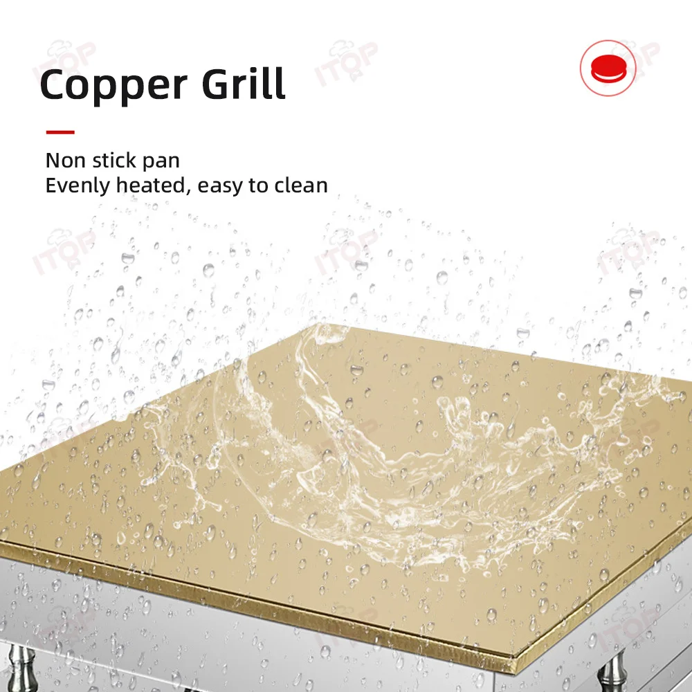 ITOP Soufflé Maker Медная гриль-плита Корпус из нержавеющей стали Одинарная/двойная