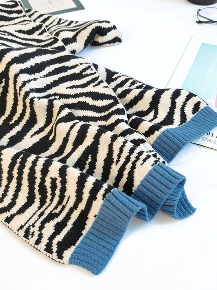 Женский шарф из искусственного кашемира осенне-зимний женский в полоску платок