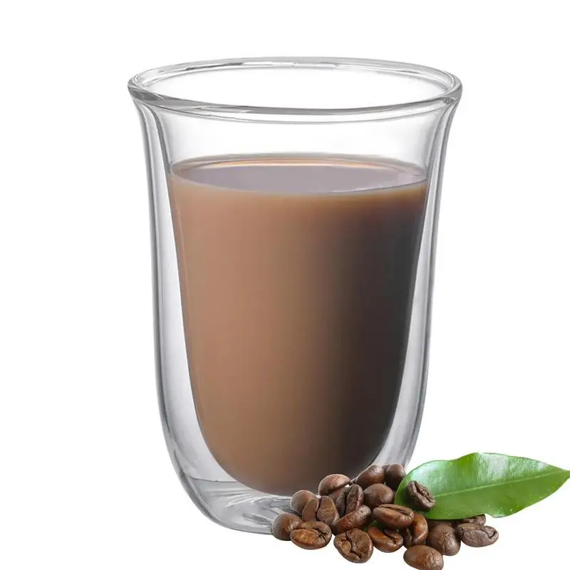 Double Wall Glass Coffee Mugs Clear Borosilicate Glass Mugs Thermo Insulated Glass For Latte Cappuccino Beverage Glasses Heat