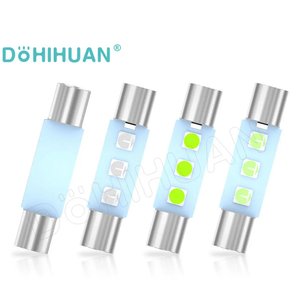 

DOHIHUAN 1x Festoon 28mm Led T6 Bulb 6614F 6612 SV8.5 C5W 3030 C10W Lamp Trunk Reading Dome Makeup Signal Car Interior Light 12V