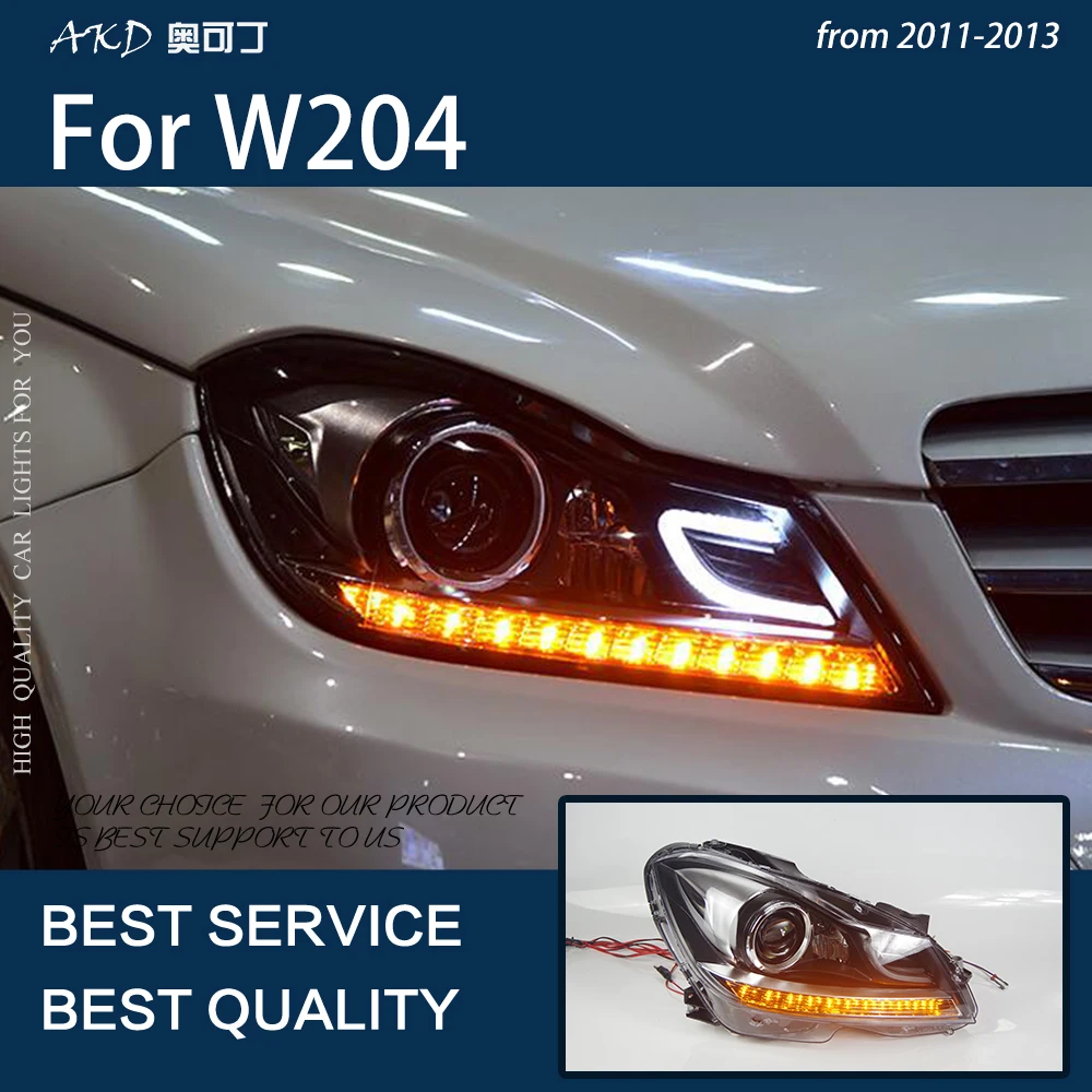 

Car Lights For W204 2011-2013 LED Headlights C Class C180 C200 C250 C300 C43 C63 DRL Dynamic Turn Signal Lamp Assembly Upgrade
