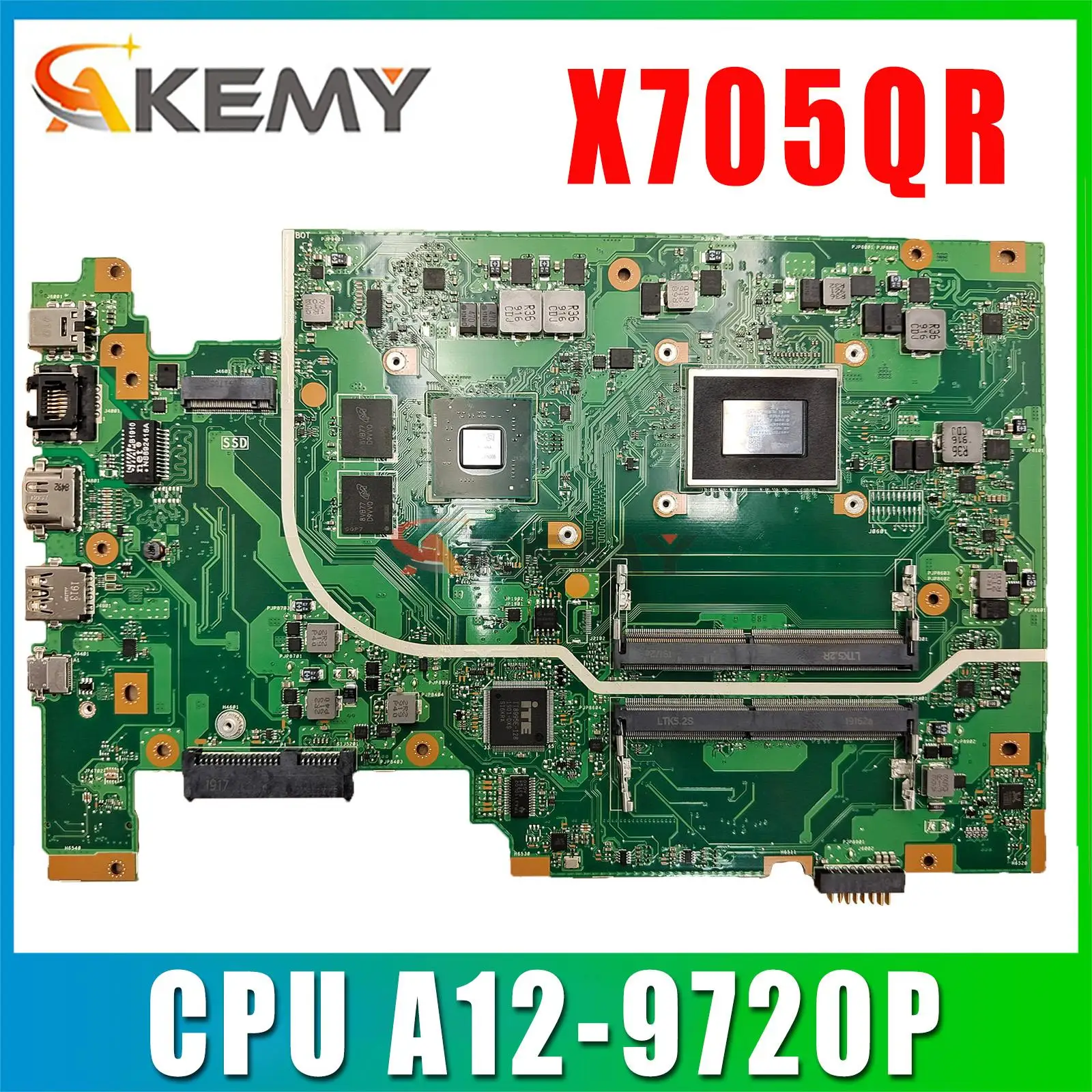

X705QR Mainboard For ASUS X705QA F705Q A705Q X705Q Laptop Motherboard CPU A12-9720P V2G DDR4