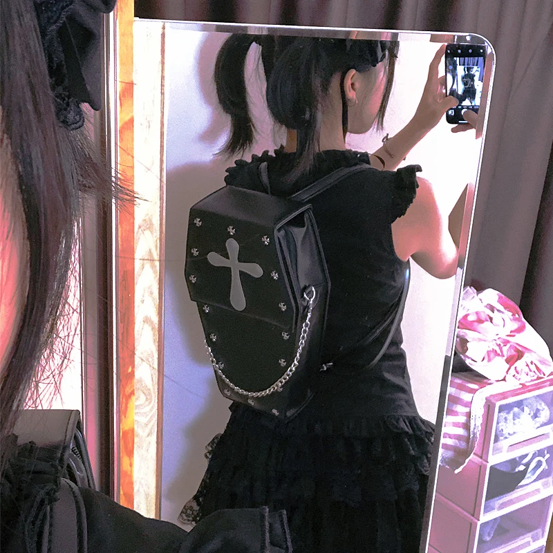 Женская сумка через плечо в стиле панк и готика модные кошельки сумочки форме