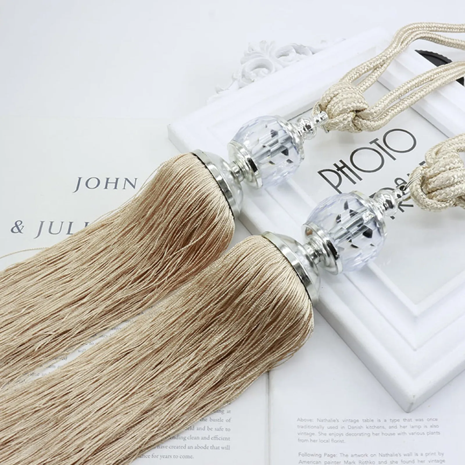 Декоративные занавески с бусинами на окна для дома шторы кисточками подходят