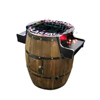 2 Players Full Size Wine Barrel Arcade Machine, 60/412 in 1 Classic Retro Games Barrel Arcade Table Cabinet for sale