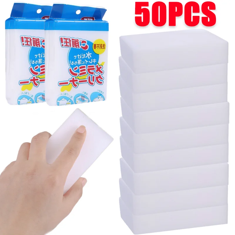 

1/50PCS Melamine Cleaning Sponges Eraser Kitchen Dishwash Nano Cleaner Sponge Household Cleaning Tools Kitchen Bathroom Supplies