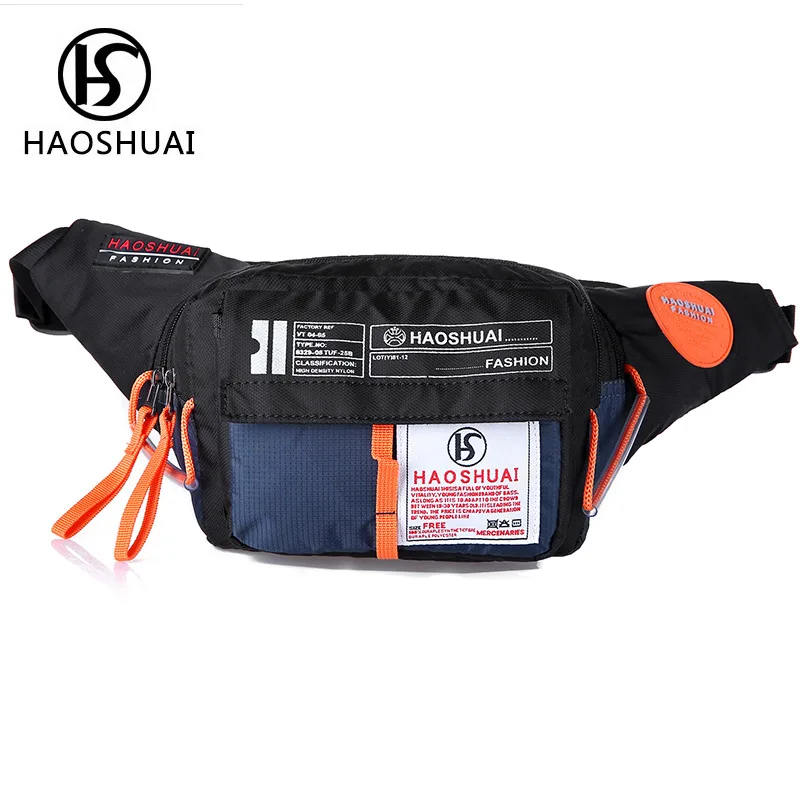 Trendy Sports Outdoor Belt Bag Unisex Casual Sports Fashion All-match Waterproof Waist Bag Men Handbag