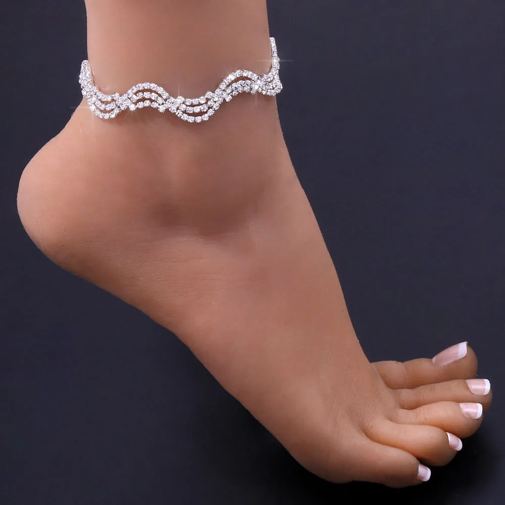 

Act the role ofing is tasted microscope distorted wave anklets female multilayer sexy diamond sand foot ornaments ankle bracelet
