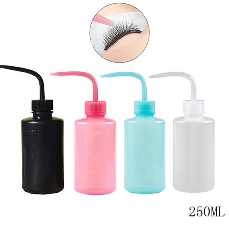 

250ml Eyelash Extension Elbow Flush Bottle Wash Squeeze Bottle Non-Spray 3 Colors Tattoo Diffuser Soap Supply Wash Bottle